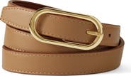 Lands' End Faux Leather Skinny Reversible Belt