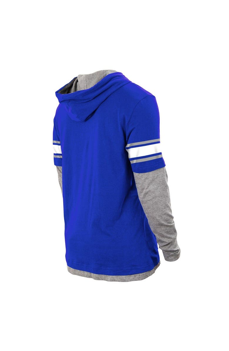 New Era Men's New Era Royal Los Angeles Dodgers Twofer Pullover Hoodie, Alternate, color, 