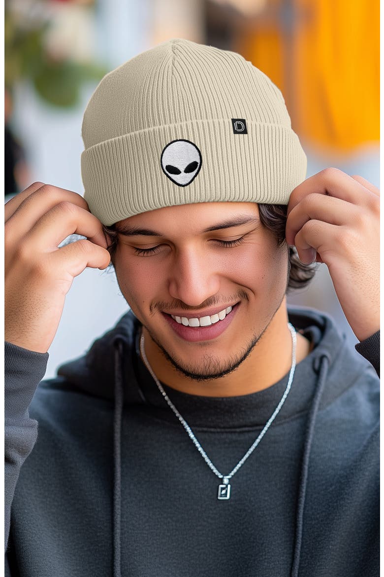 Alien Beanie, Alternate, color, Beige