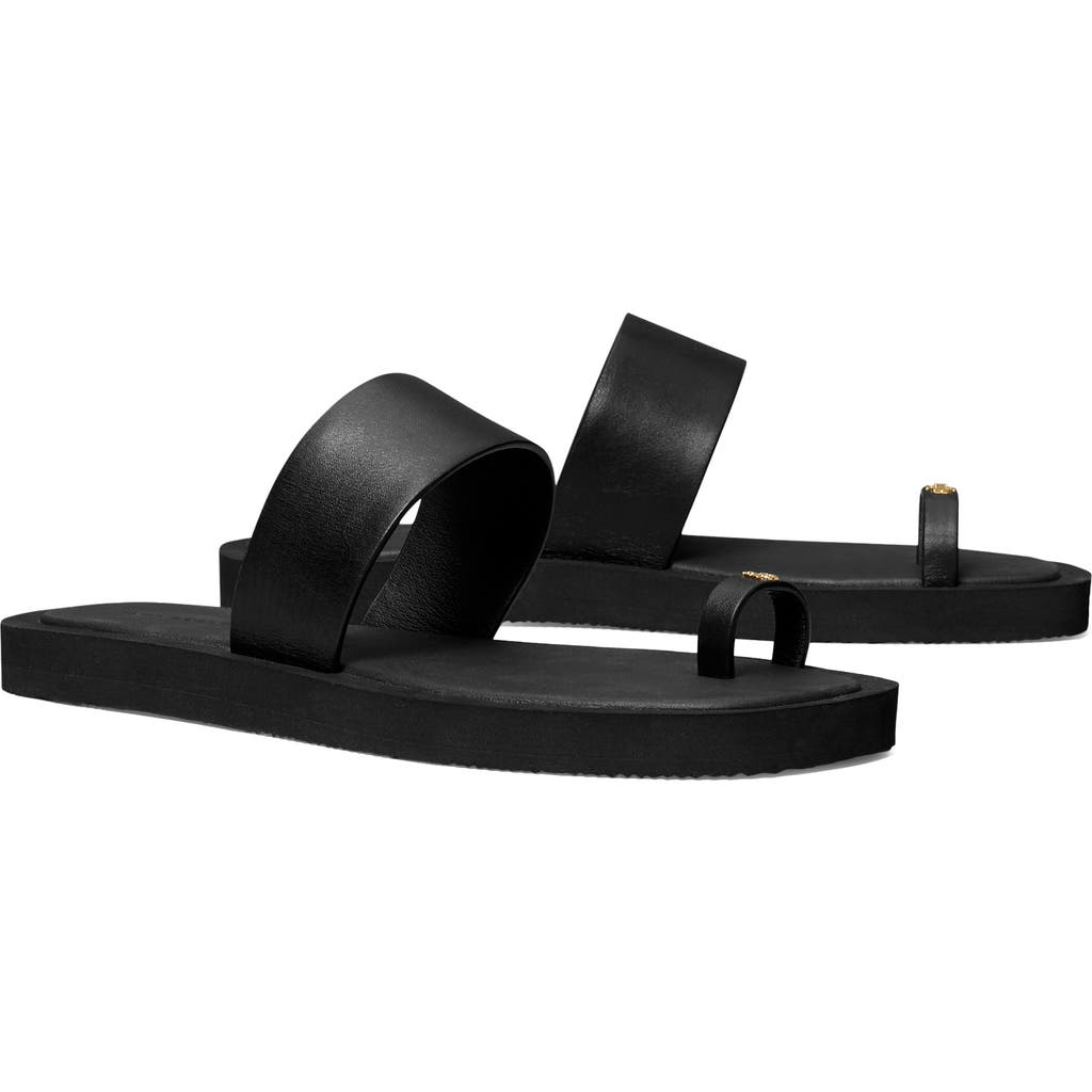 Tory Burch Toe Loop Sandal In Black