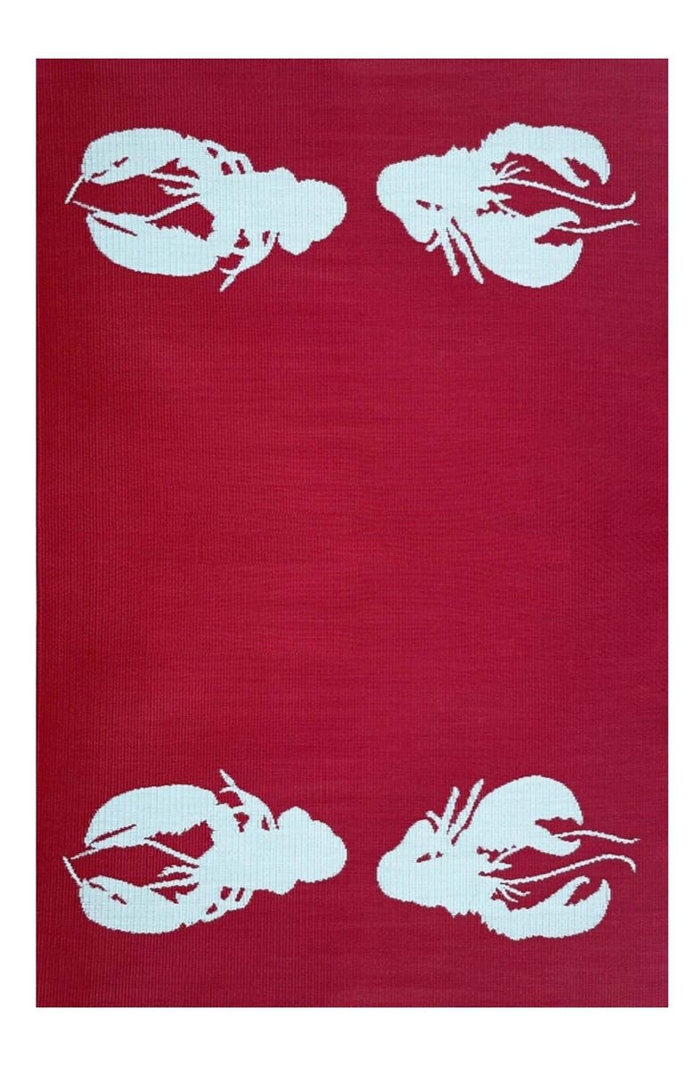 Mad Mats Four Lobster Red & Aqua, Main, color, Red And Aqua