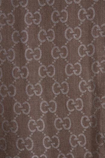 GG Monogrammed Wool & Silk Blend Scarf