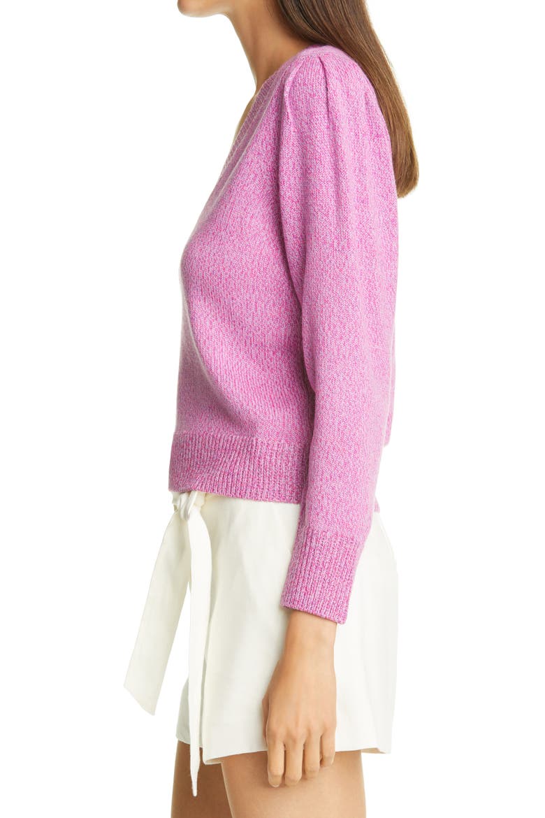 Kenia V-Neck Merino Wool Blend Sweater, Alternate, color, PINK