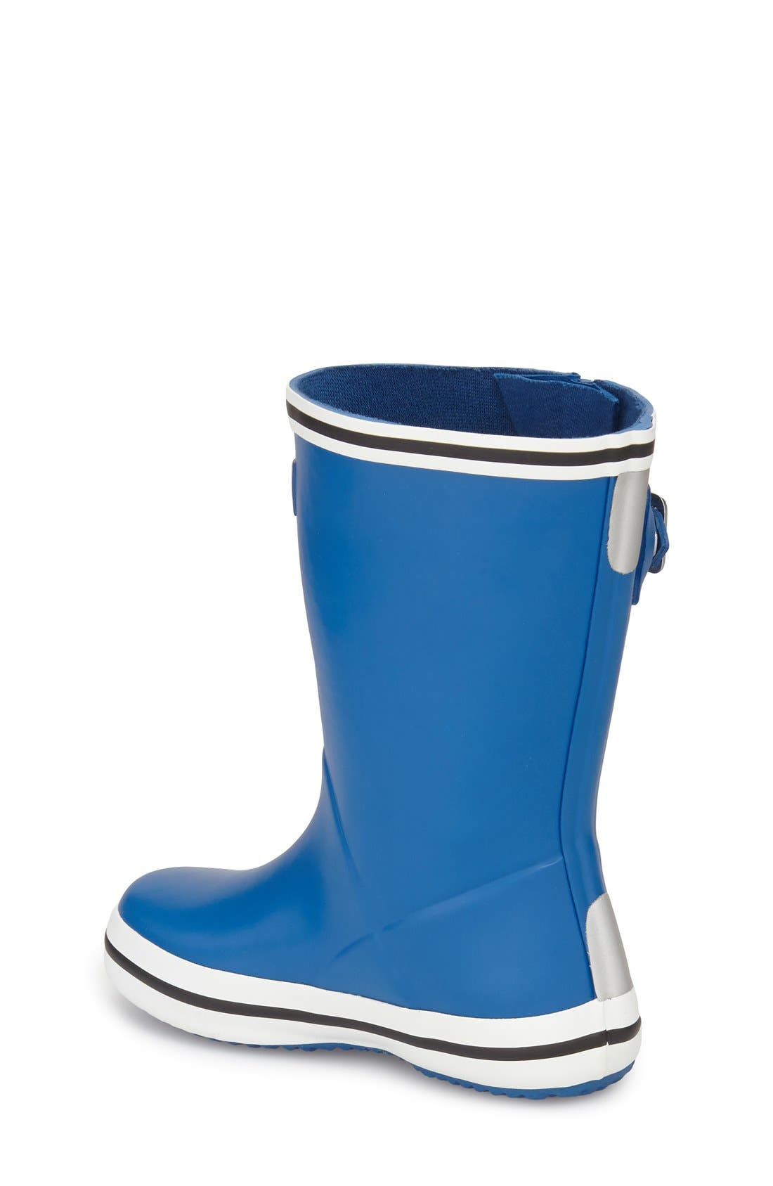 Buoy Stripe Rain Boot, Alternate, color, BLUE/ WHITE
