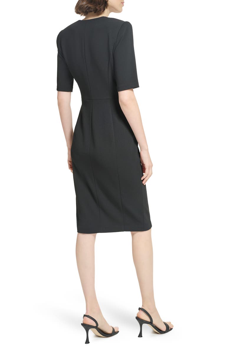 Calvin Klein Short Sleeve Zip Wrap Dress, Alternate, color,