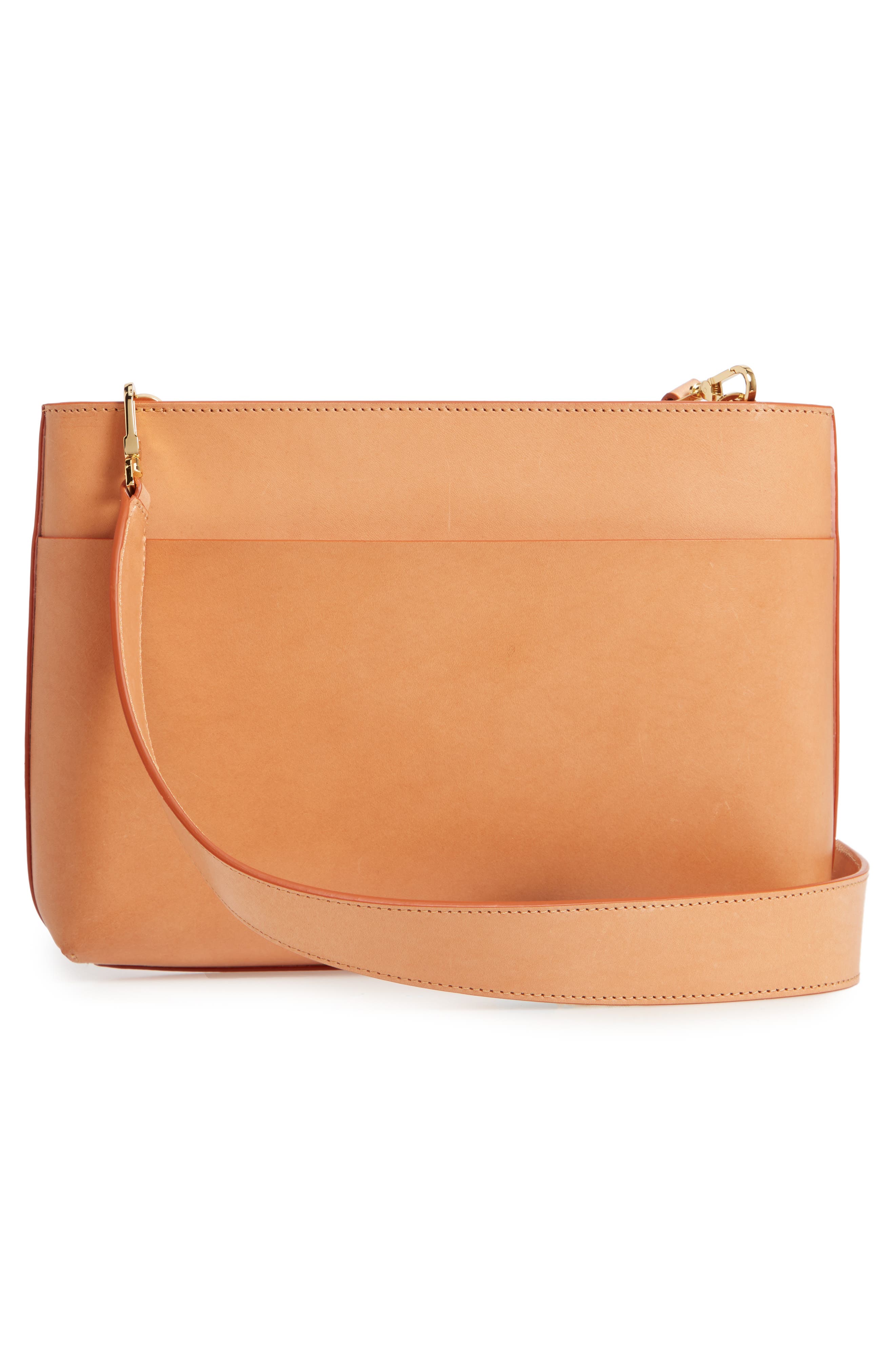 Mansur Gavriel Logo Leather Crossbody Bag, Alternate, color, 