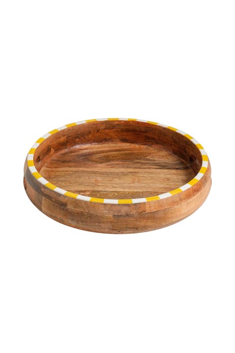 Nohar Deep Wood Tray Curated Decor