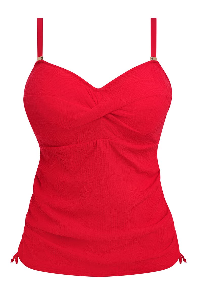 Ottawa Underwire Twist Front Tankini Top, Alternate, color, RADIANT RED
