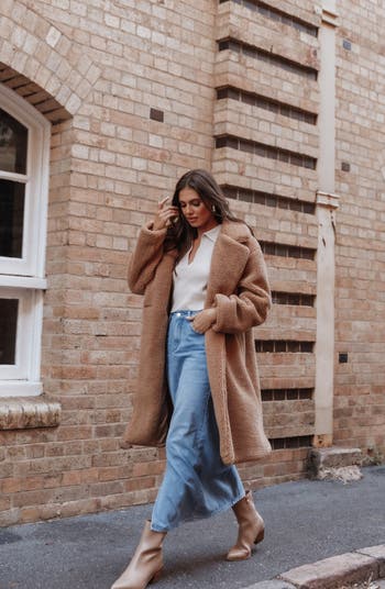 Beatrice Oversize Faux Shearling Coat