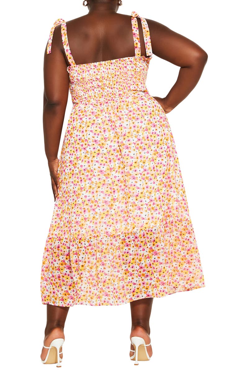 City Chic Delicate Floral Maxi Sundress, Alternate, color, 