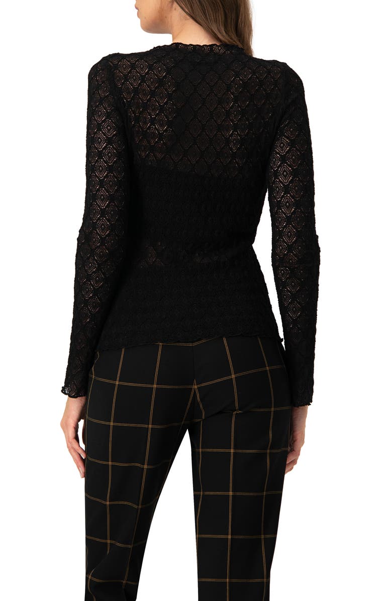 IVONNE Knitted Long Sleeve Blouse, Alternate, color, Black