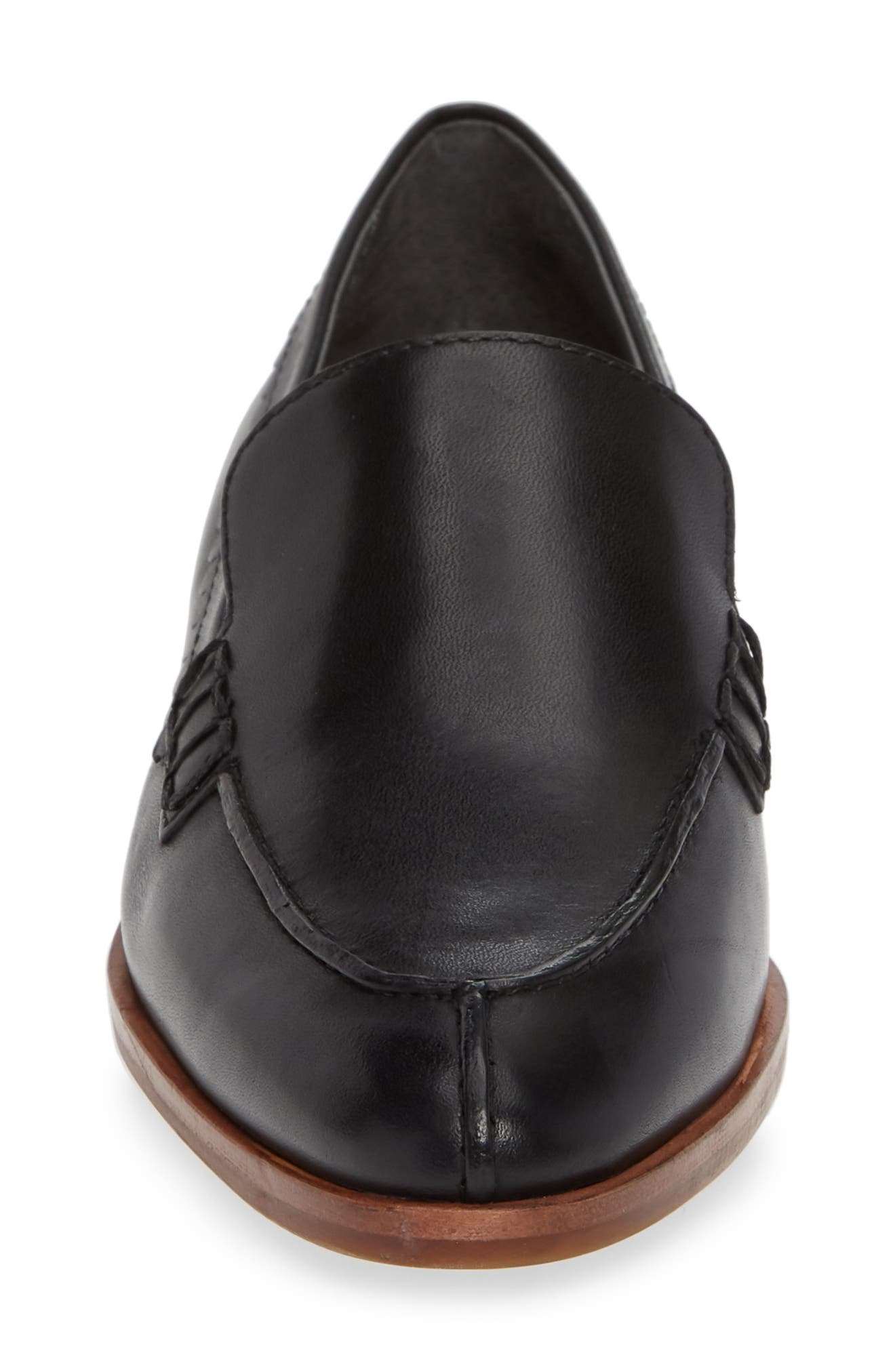 Bowery Loafer, Alternate, color, BLACK VACHETTA LEATHER