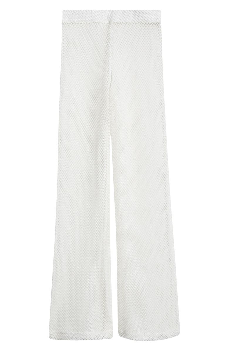 BOAMAR Atalaya Mesh Wide Leg Cover-Up Pants, Alternate, color, Vanilla