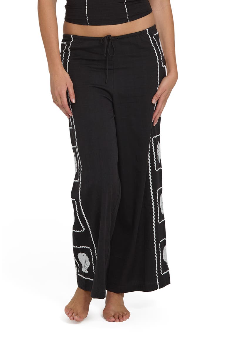 Sea Side Dream Drawstring Pants, Main, color, BLACK SANDS