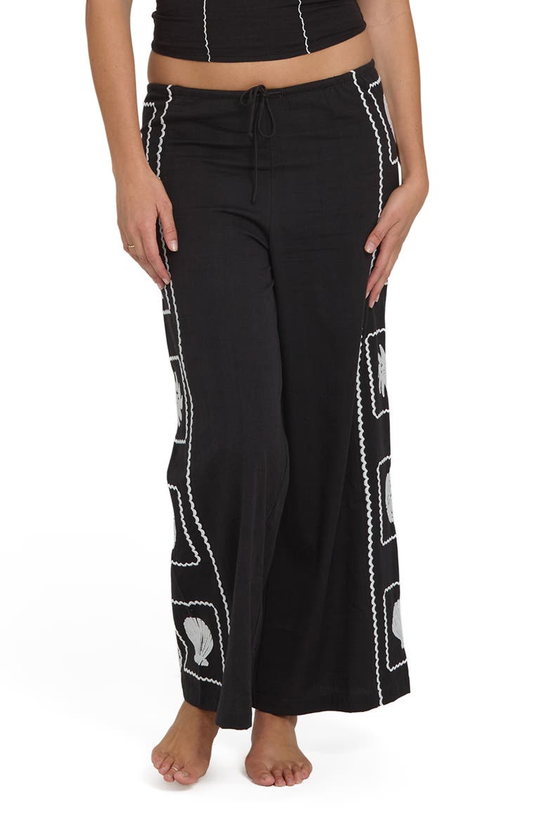 Billabong Sea Side Dream Drawstring Pants, Main, color, Black Sands