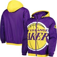 STARTER Men's Starter Purple Los Angeles Lakers The Triple Double Full-Zip Hoodie Jacket