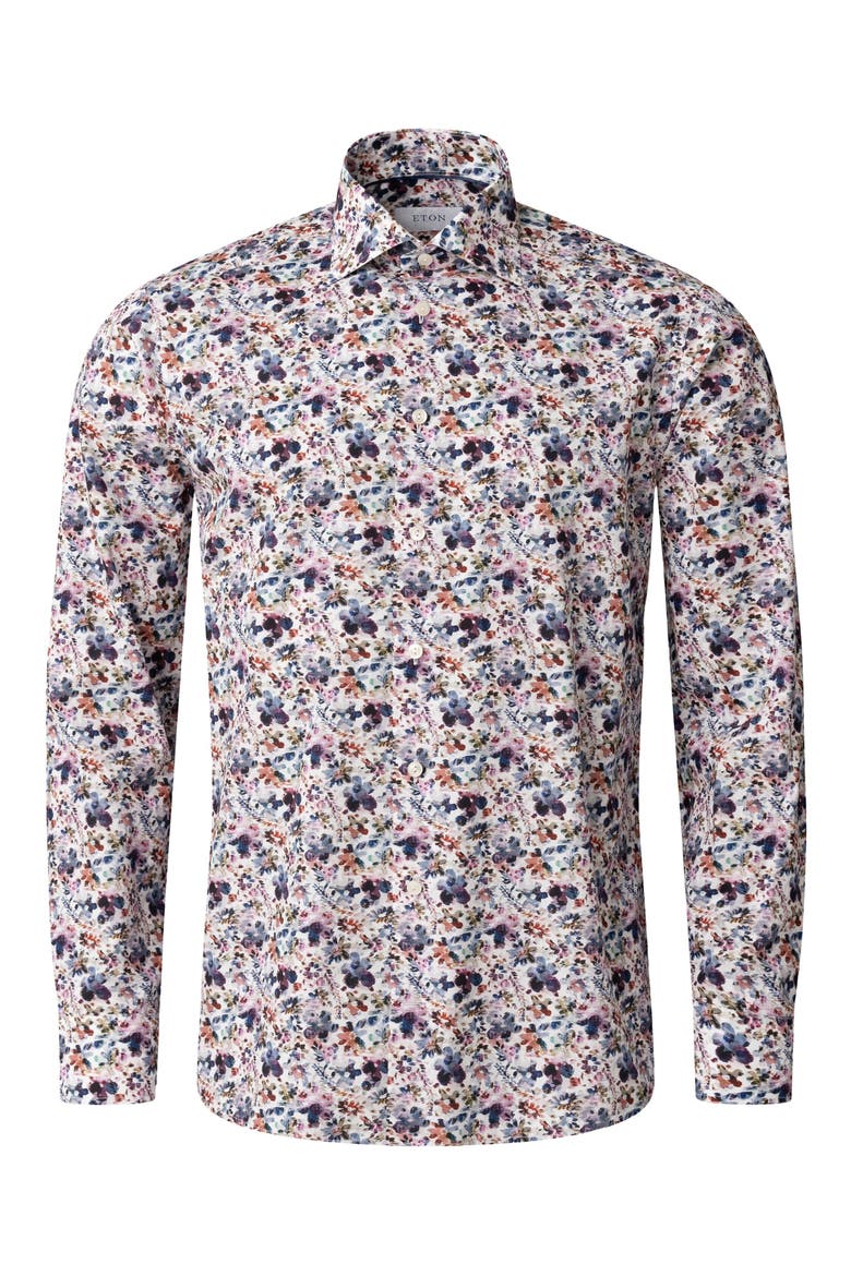 Contemporary Fit Floral Dress Shirt, Alternate, color, MULTI