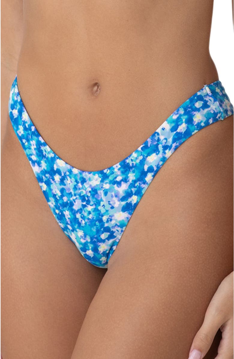 Bright Swimwear Bali Bottom, Alternate, color, Aqua Floral