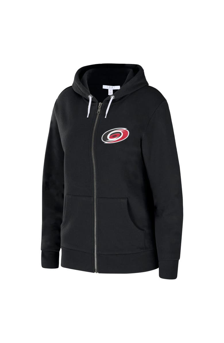WEAR by Erin Andrews Women's WEAR by Erin Andrews Black Carolina Hurricanes Sponge Full-Zip Hoodie, Alternate, color, 