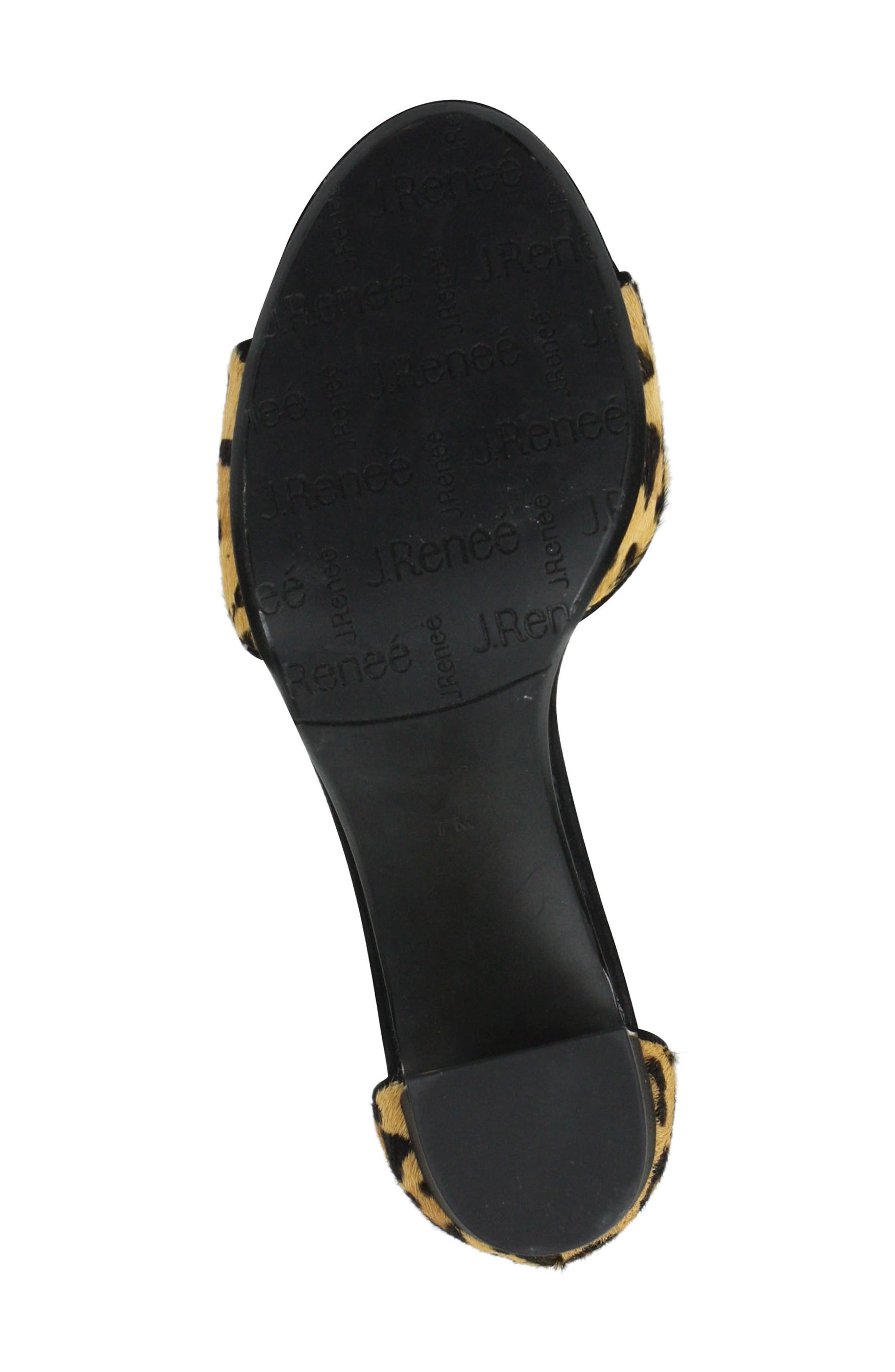 Flaviana Ankle Strap Sandal, Alternate, color, BLACK/ BROWN CALF HAIR