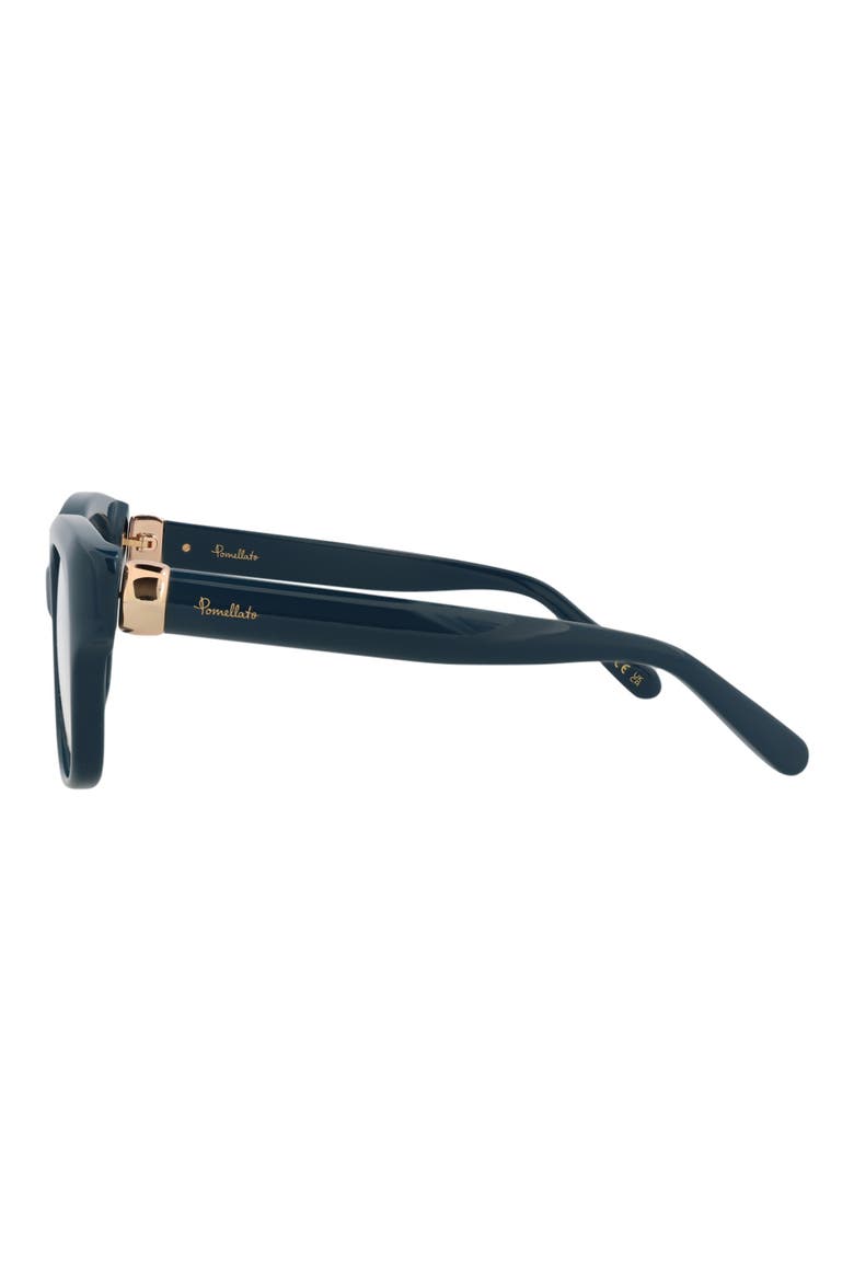Novelty 52mm Square Optical Glasses, Alternate, color, BLUE BLUE TRANSPARENT