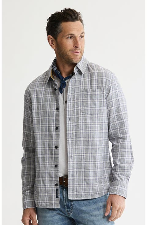 Manor Stretch Flannel Button-Down Shirt