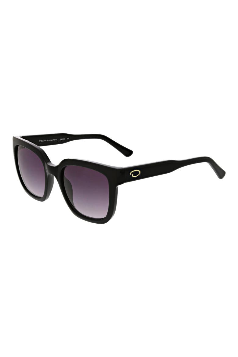Modern Square Sunglasses, Alternate, color, BLACK