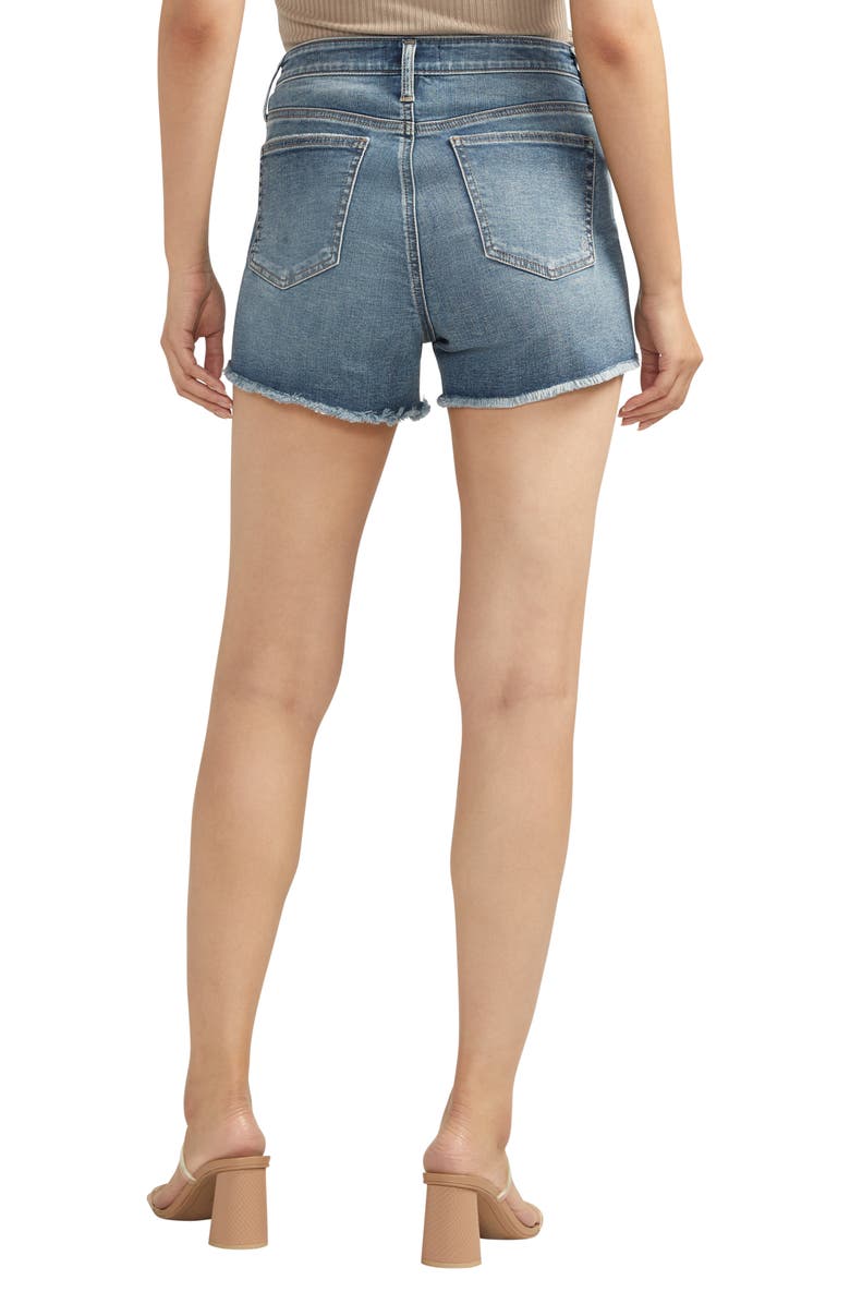 Silver Jeans Co. Beau Fray Hem Denim Shorts, Alternate, color, Indigo