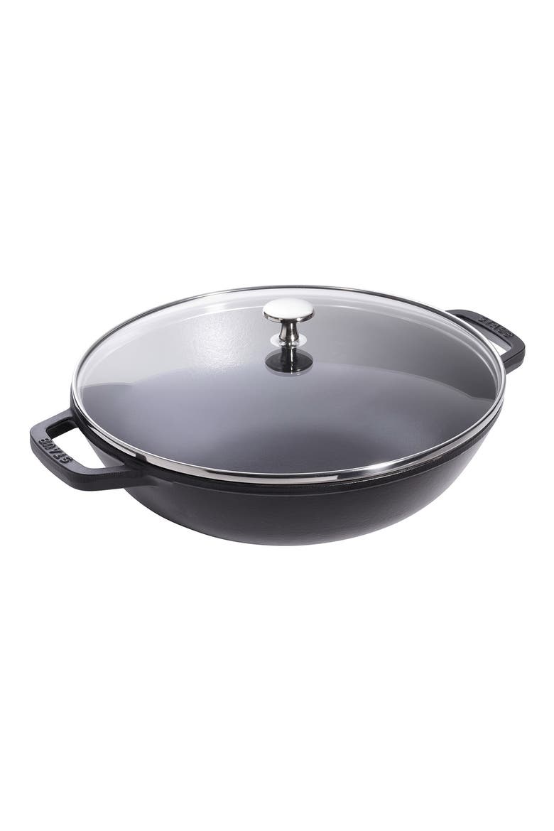 4.5-Quart Enameled Cast Iron Perfect Pan, Alternate, color, MATTE BLACK