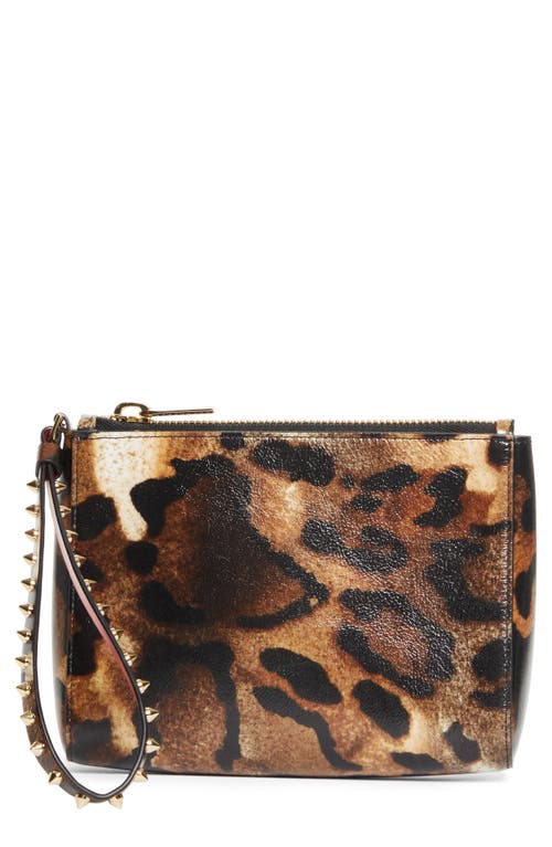 Christian Louboutin Mini Cabata Soft Leather Pouch In Multi