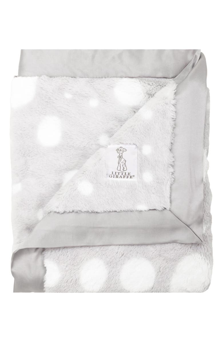 Little Giraffe Luxe Urchin Blanket, Main, color, Silver