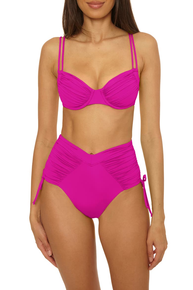 Color Code Underwire Bikini Top, Alternate, color, HIBISCUS