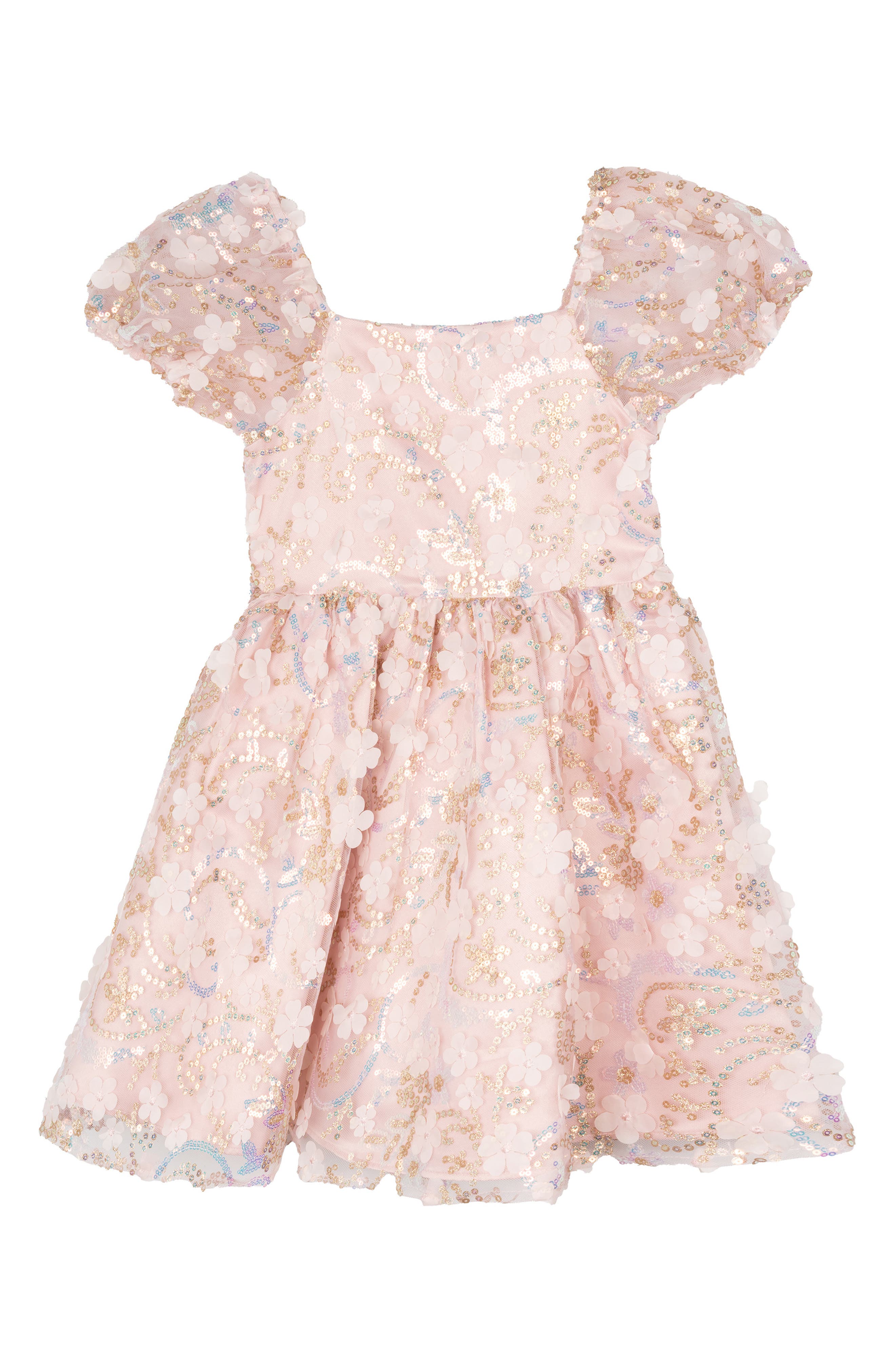 3D Flower Sequin Dress