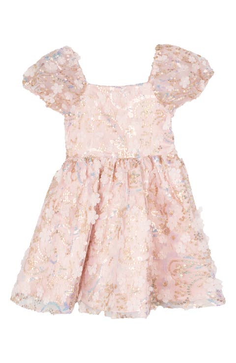 3D Flower Sequin Dress