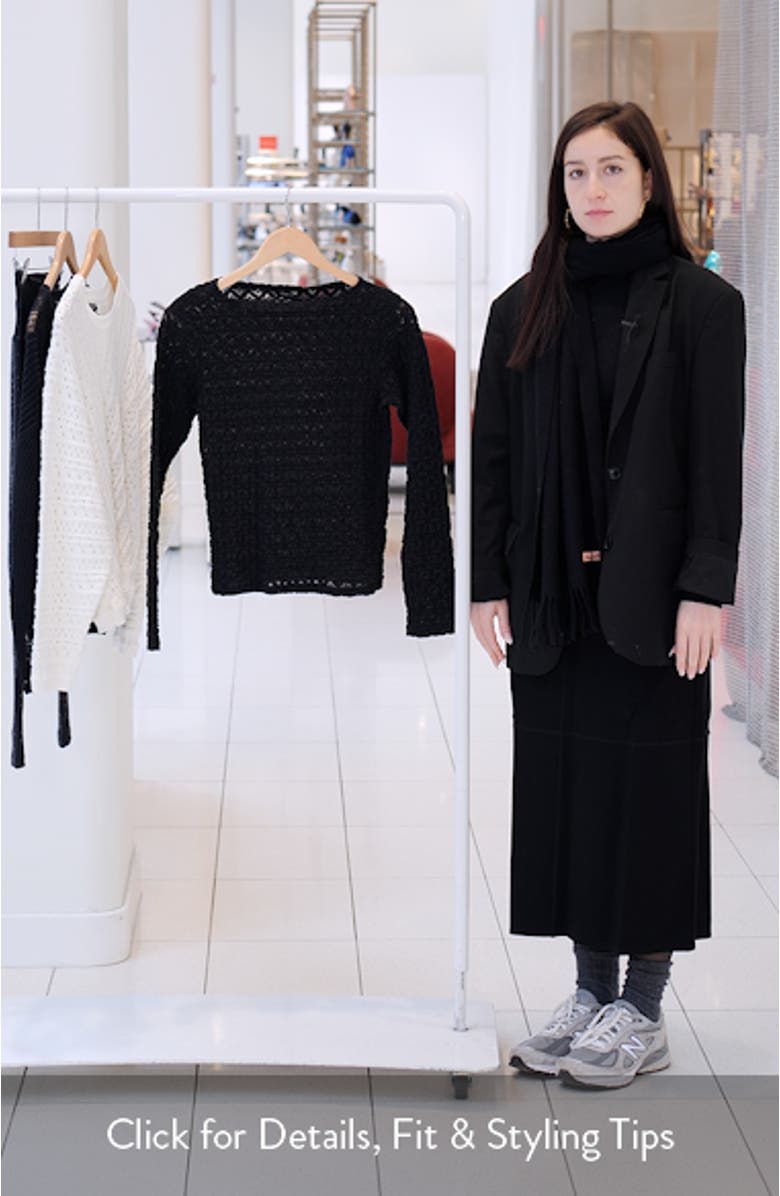 Stretch Mesh Boat Neck Top, sales video thumbnail