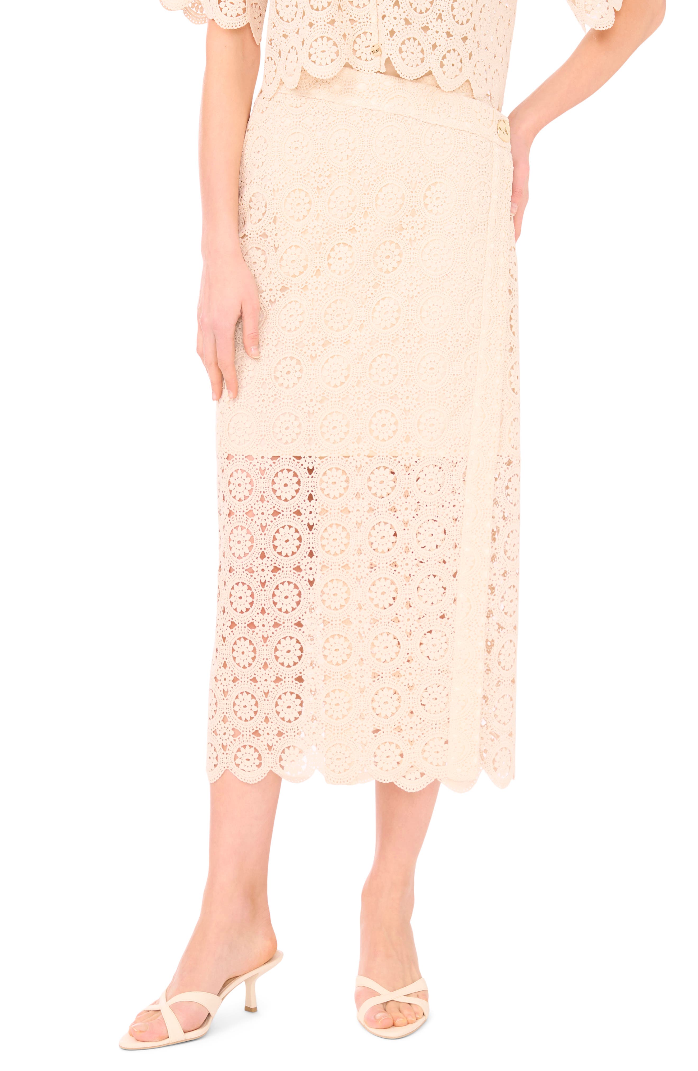 Parker Eyelet Lace Midi Skirt