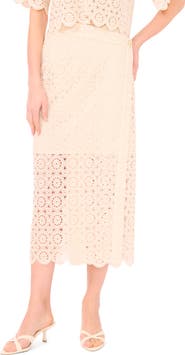 Parker Eyelet Lace Midi Skirt