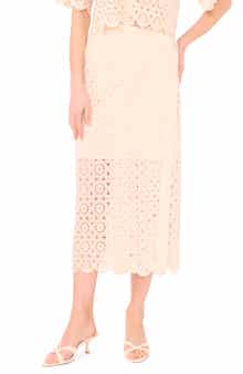 Parker Eyelet Lace Midi Skirt