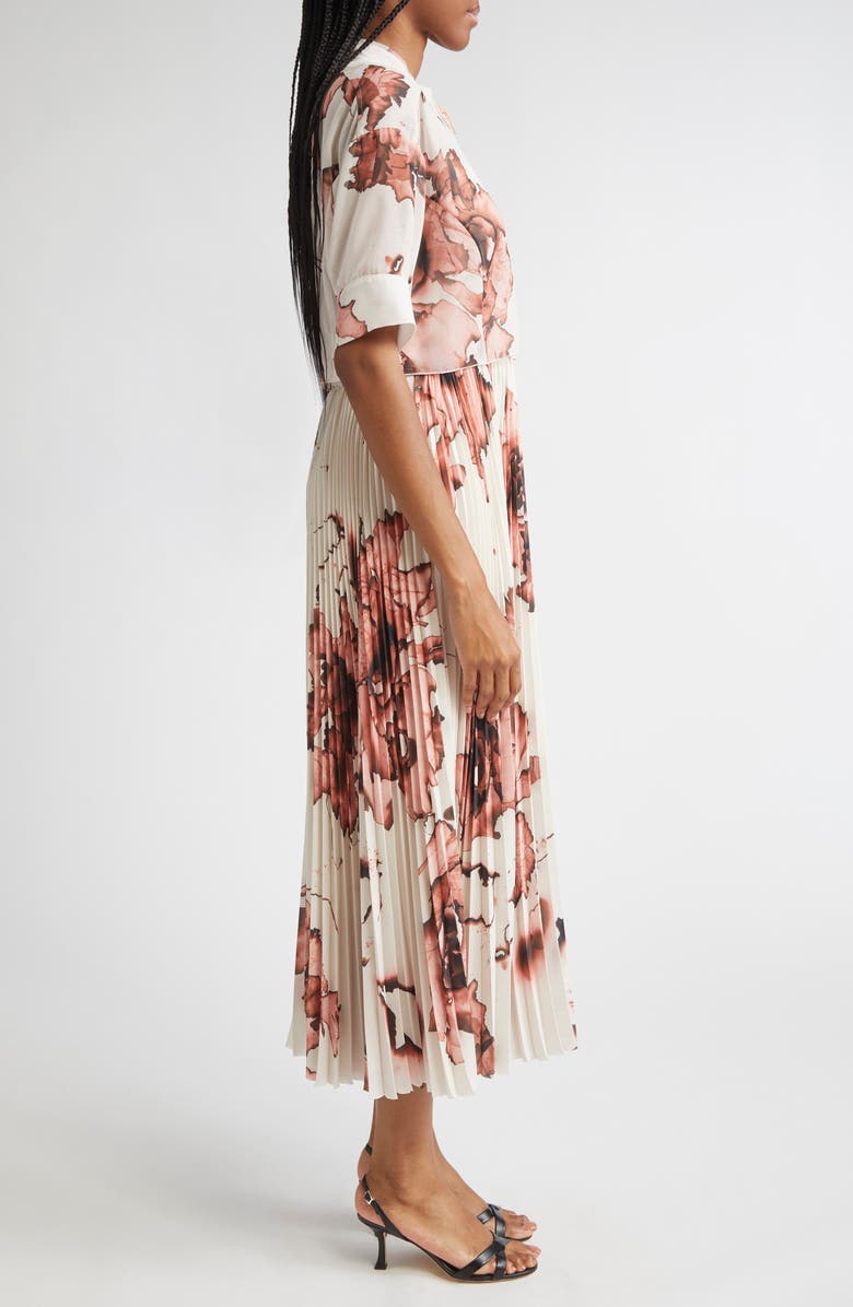 Jason Wu Collection Pleated Drop Waist Dress, Alternate, color, Calico/ Saddle