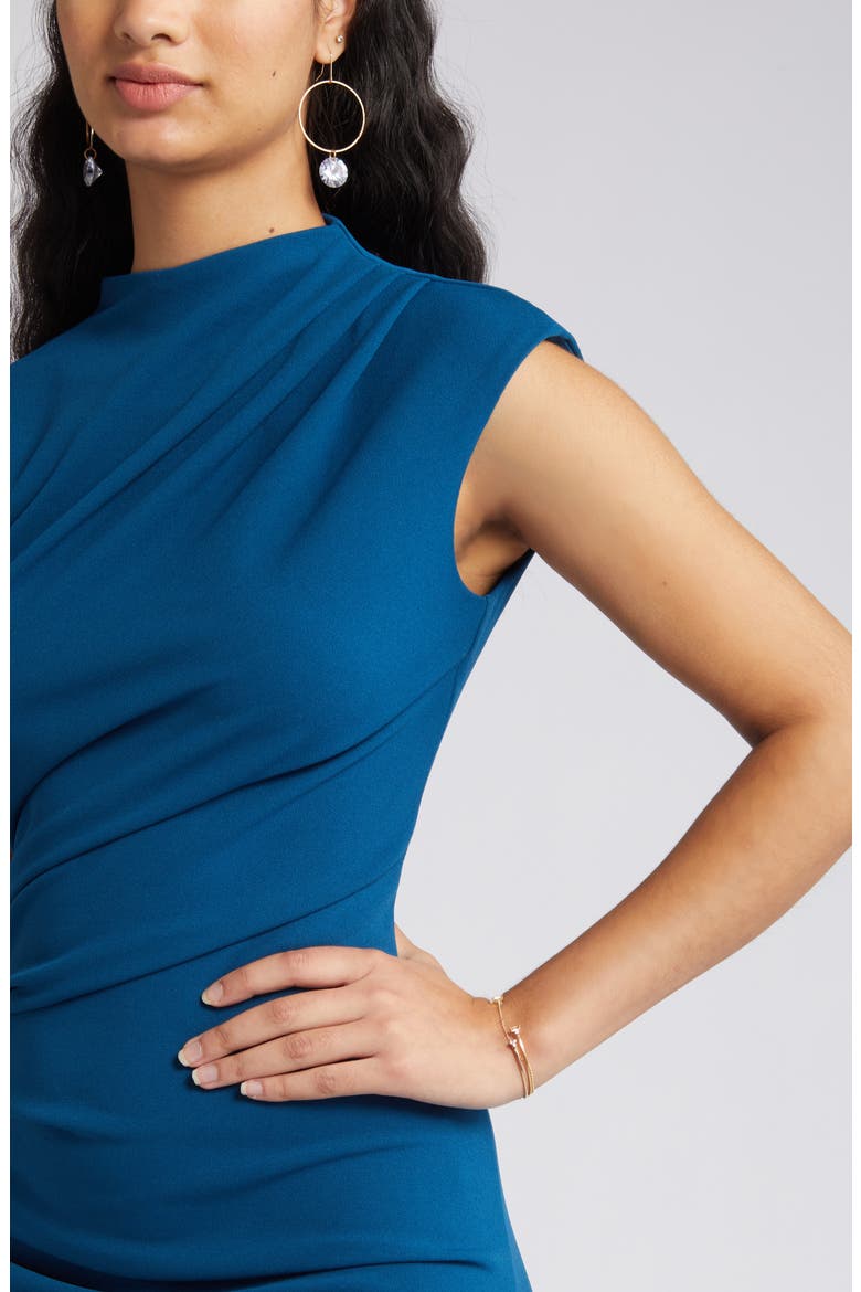Dida Funnel Neck Cocktail Dress, Alternate, color, BLUE