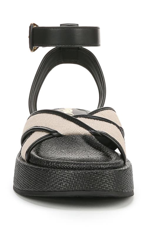 Shop Sam Edelman Nylie Woven Wedge Platform Sandal In Natural/black