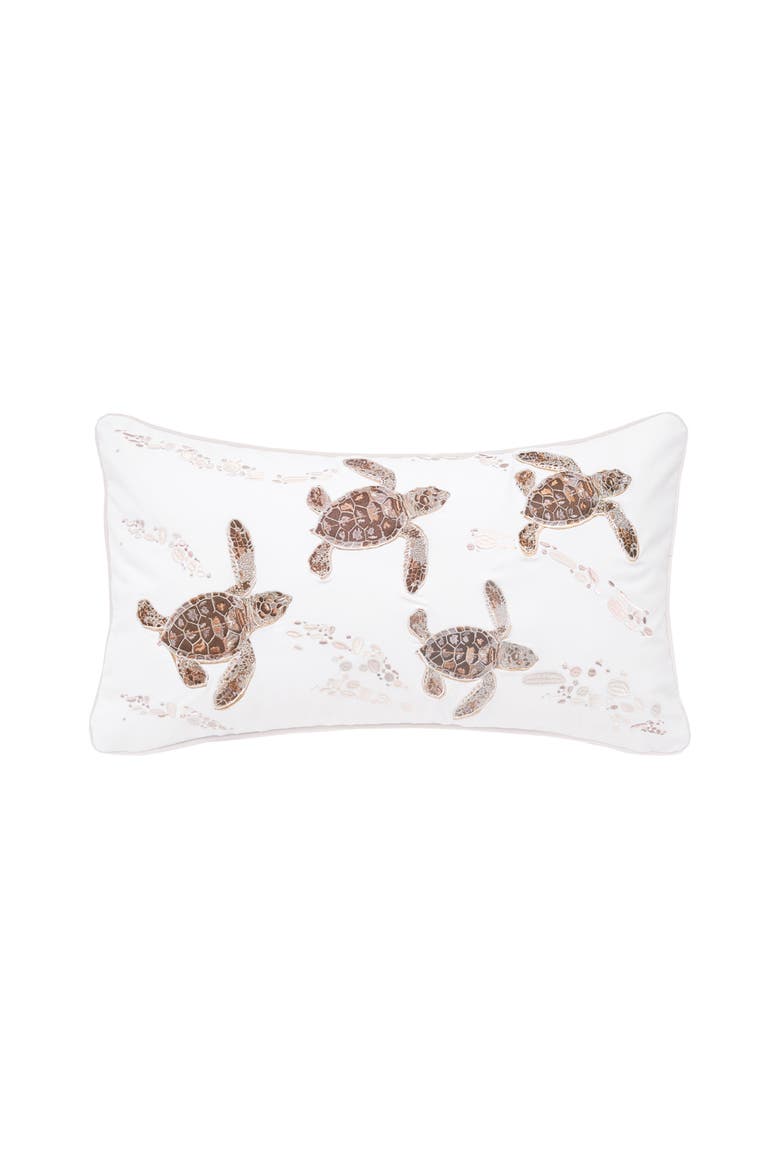 Baby Turtle Neutrals Lumbar Pillow, Main, color, Blue