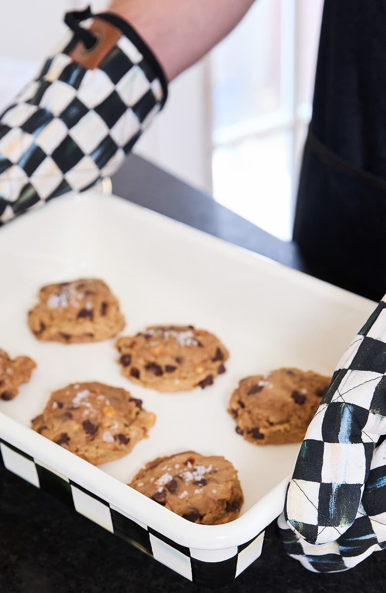 MACKENZIE CHILDS Courtly Check Baking Pan & Over Mitts Set, Alternate, color,