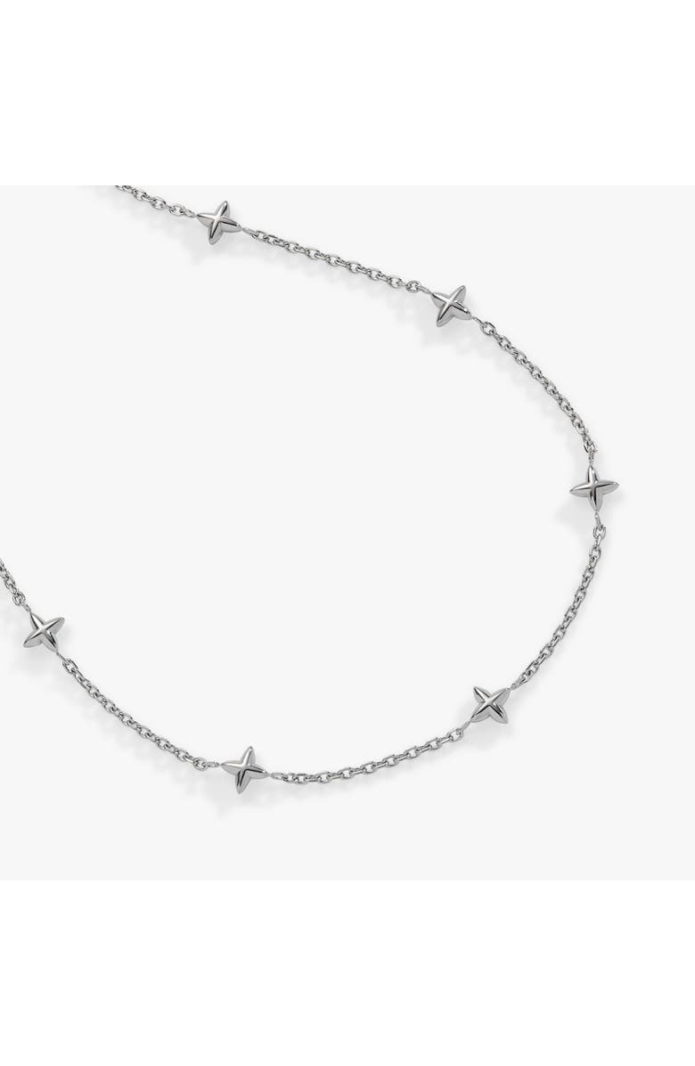 Alex and Ani Star Chain Anklet, Alternate, color, Silver
