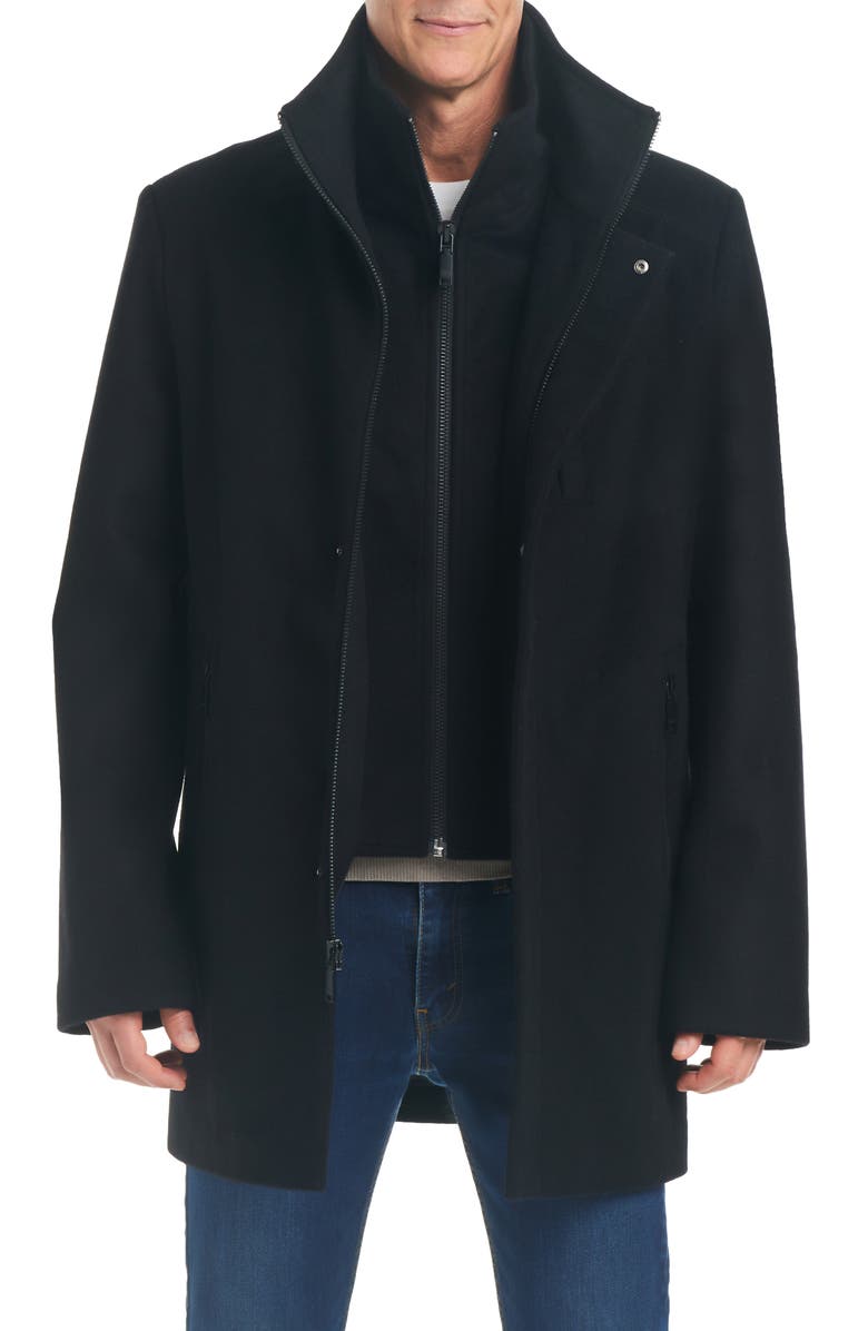 Vince Camuto Vestee Water Resistant Coat with Removable Reversible Vest, Main, color, 