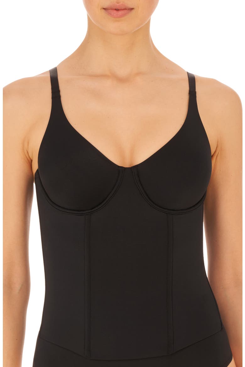 Liquid Underwire Bustier, Main, color, BLACK