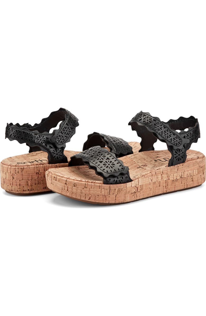 Earth<sup>®</sup> Slata Ankle Strap Platform Sandal, Alternate, color, Black