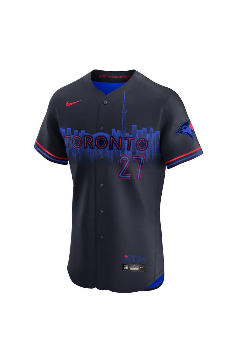 Nike Men's Nike Vladimir Guerrero Jr. Navy Toronto Blue Jays 2024 City Connect Elite Player Jersey, Alternate, color, 