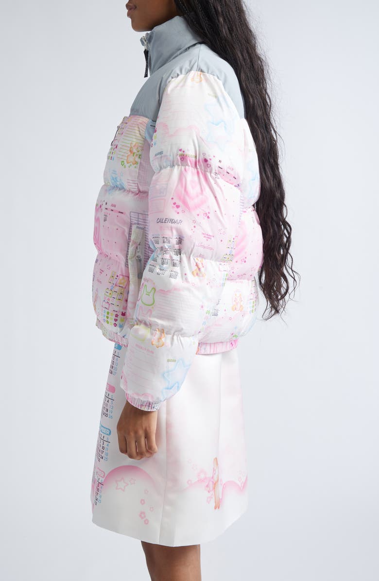 Sandy Liang Jeffrey Print Puffer Jacket, Alternate, color, Pink Multi