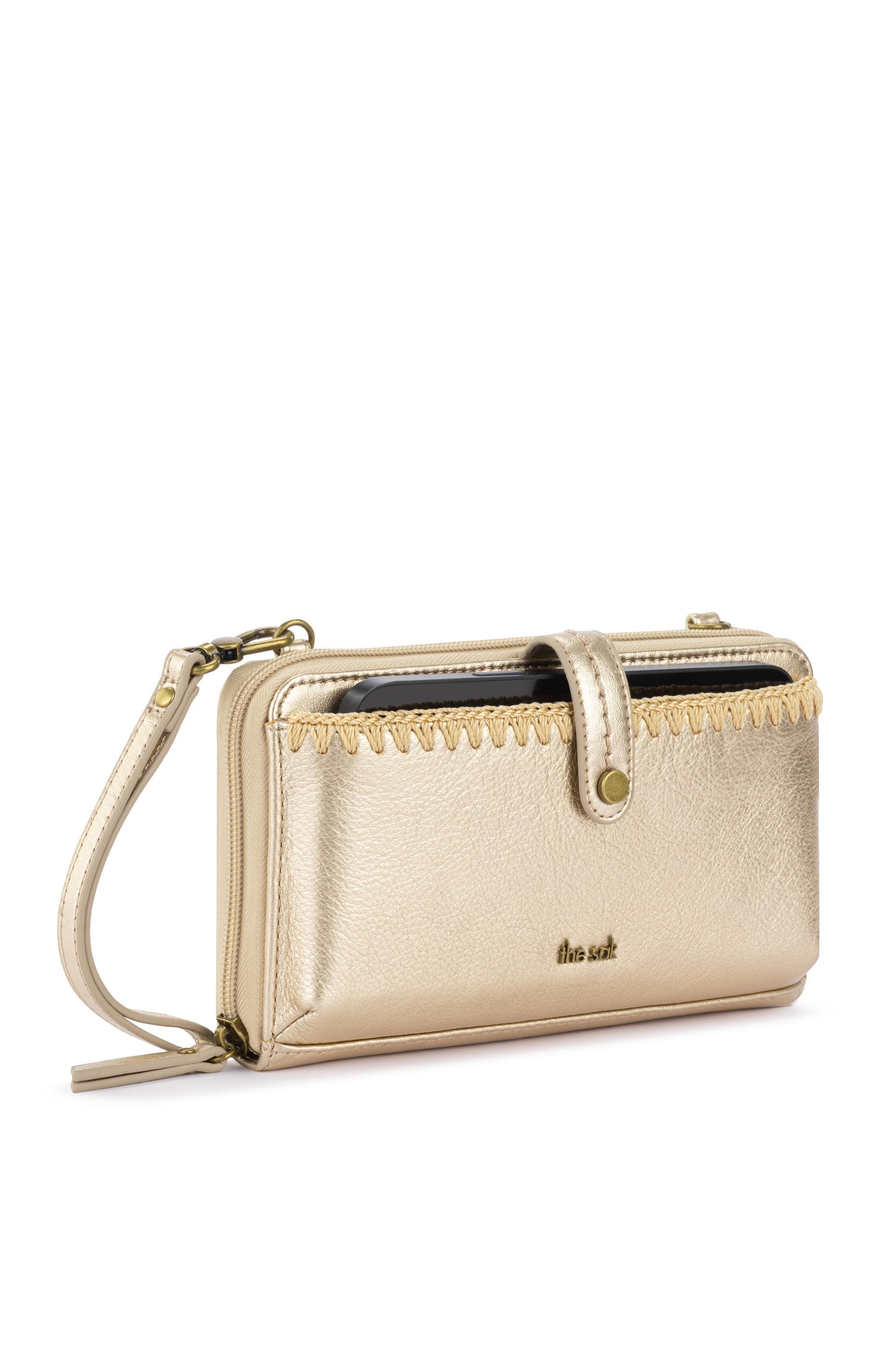 The Sak Iris Smartphone Crossbody Bag, Alternate, color, Light Gold